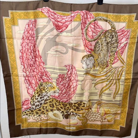 Authentic Ferragamo Silk Scarf